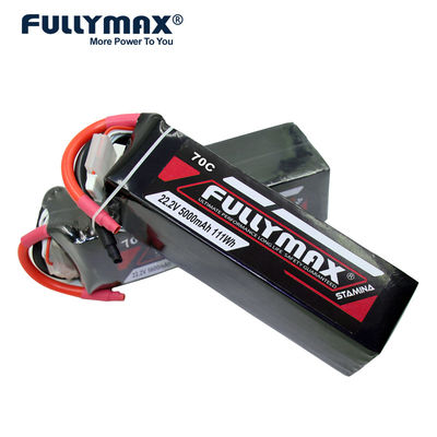 van de Batterijfullymax 6s 5000mah 70c van 22.2v 22v Lipo de Batterij van het Lithiumion battery for rc plane 5000mah