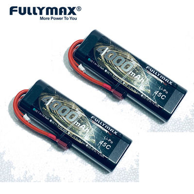 7,4 V Lipo-batterij 4000 mah 2S1P 45C ronde harde koffer met deans-stekker