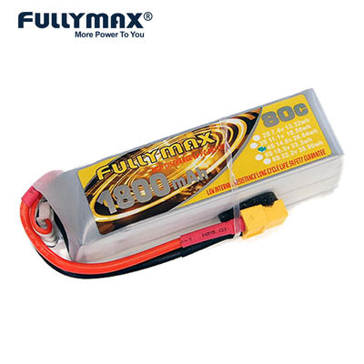 de Batterijen van 14.8v 4s 1800mah Lipo voor Rc-Vliegtuigen80c Xt60 Lichtgewichtstop