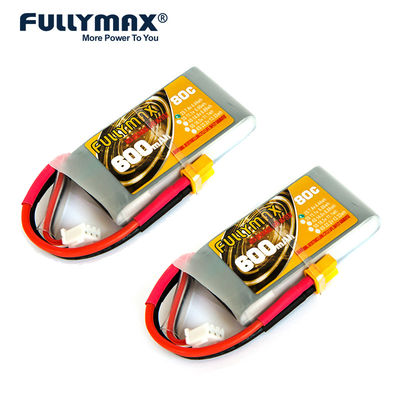 2S 7,4 Batterij 2 Cel FPV Lipo 7,4 van V 600mah Lipo Tarief van de de Batterij80c het Hoge Lossing van V Rc