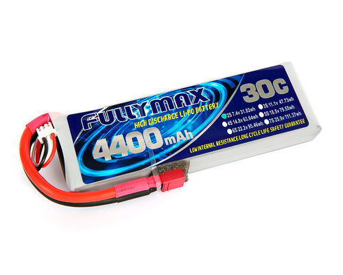 De Batterij Li-Po van FULLYMAX pakt 30C 4400mAh 2S 7.4V met t-Stop voor RC-de Vrachtwagen Heli Airplane van de Autoboot in