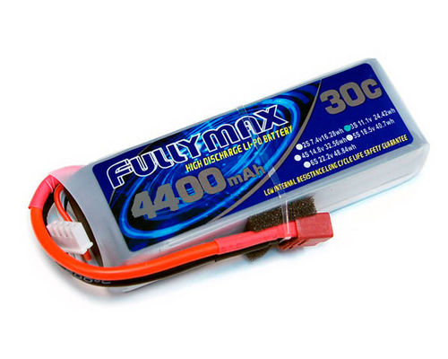 De Batterijpak 30C 4400mAh 3S 11.1V van FFULLYMAX LiPo met t-Stop voor RC-auto's, RC-vliegtuigen, RC-helikopters, F3A-de concurrentie