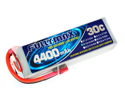 De Batterijpak 30C 4400mAh 4S 14.8V van FULLYMAX LiPo met t-Stop voor RC-auto's, RC-vliegtuigen, RC Heli