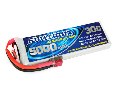 Fullymax 7.4V 5000mAh 2S 30C Lipo batterij met DEANS/T-Plug voor RC nitro auto's Rc Helicopters