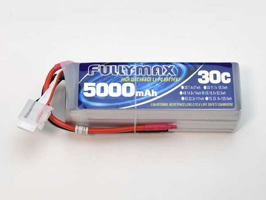 De Batterijpak 30C 5000mAh 5S 18.5V van FULLYMAX LiPo voor RC Heli, situatie-Vleugel vliegtuigen, RC-vliegtuigen, aerobatic F3A