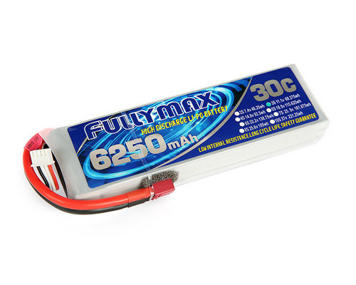 De Batterij 30C 6250mAh 3S 11.1V van FULLYMAX RC Lipo met Dekensschakelaar voor RC-het Vliegtuig van de de Vrachtwagenhelikopter van de Autoboot