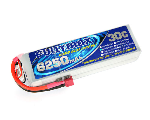 De Batterij Li-Po 30C 6250mAh 4S 14.8V van FULLYMAX met Dekensschakelaar voor RC-de vliegtuigenboot van de auto'svrachtwagen