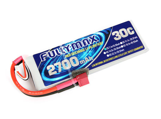 De Batterijpak 30C 2700mAh 2S 7.4V van FULLYMAX LiPo met t-Stop voor RC-de Vrachtwagen Heli Airplane van de Autoboot