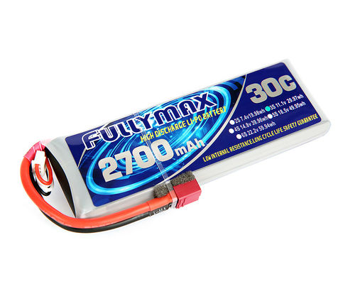 De Batterijpak 30C 2700mAh 3S 11.1V van FULLYMAX LiPo met t-Stop voor RC-de Vrachtwagen van auto'src vliegtuigen RC