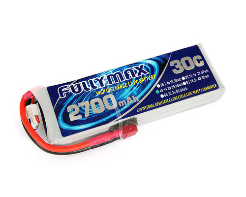De Batterijpak 30C 2700mAh 4S 14.8V van FULLYMAX LiPo met t-Stop voor RC-het vliegtuig van auto'src vliegtuigen RC