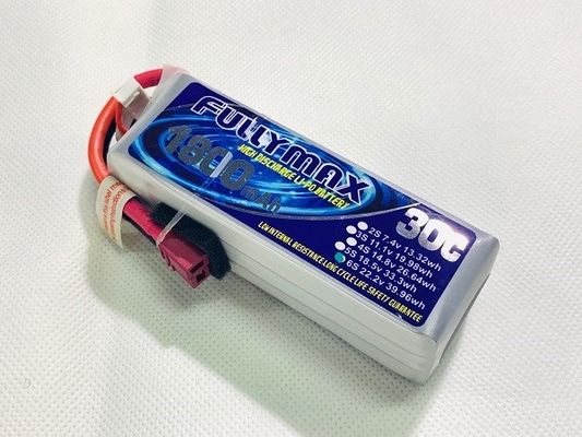 De Batterijpak 30C 1800mAh 6S van het LiPorc Vliegtuig met Dekensschakelaar 22.2V