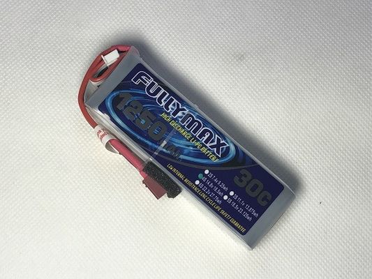 de Batterijpak van 30C 1250mAh 4S 14.8V LiPo met Dekensstop voor RC-Auto'src Vliegtuigen RC Heli