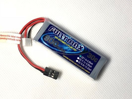 de Batterij van 7.4V 900mAh 30C LiPO met JR-Stop voor Universele Ontvangersbatterij